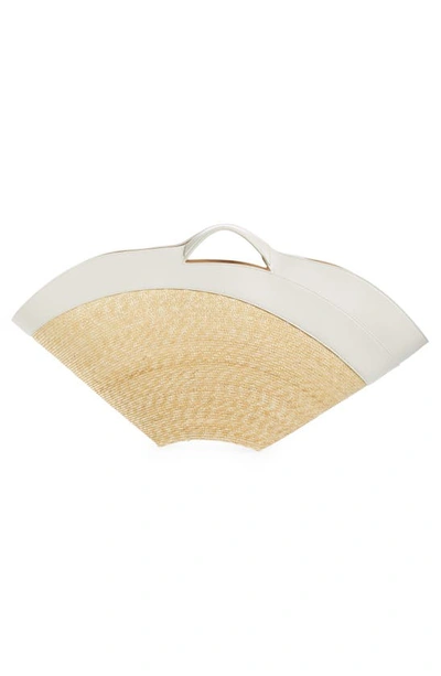 Alaïa Khaima Large Basket Top-handle Bag In 030 Ivoire