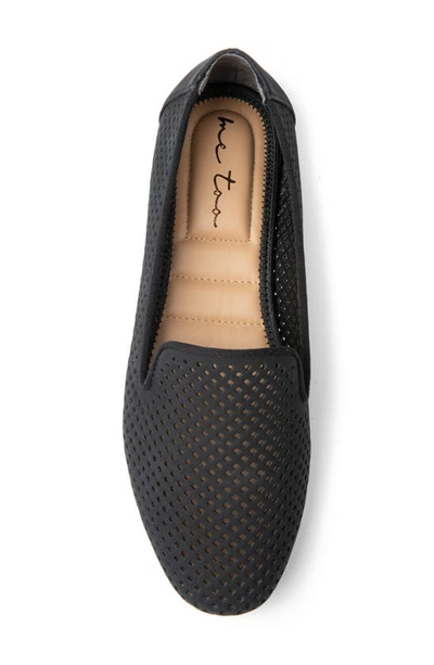 Shop Me Too Perforated Loafer In Black Nubuck
