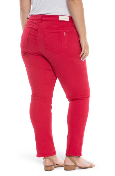 Shop Slink Jeans Slim Fit Jeans In Rose Red