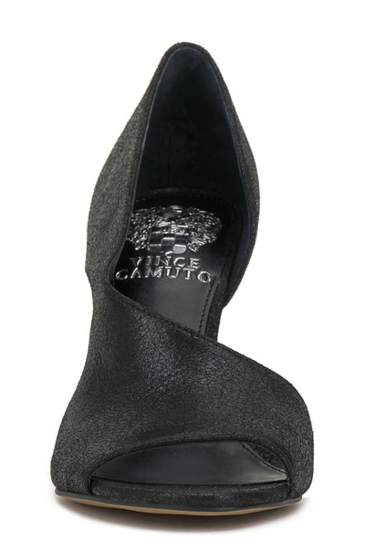Shop Vince Camuto Alinton Half D'orsay Sandal In Black