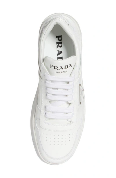 Shop Prada Downtown Logo Low Top Sneaker In White