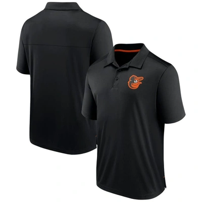 Shop Fanatics Branded  Black Baltimore Orioles Fitted Polo