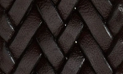 Tom Ford Oval Buckle Woven Belt In Dark Brown
