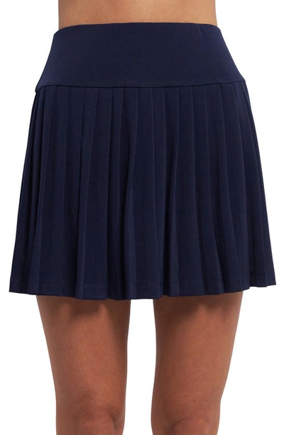 English Factory Sportswear Pleated Stretch Skort In Navy