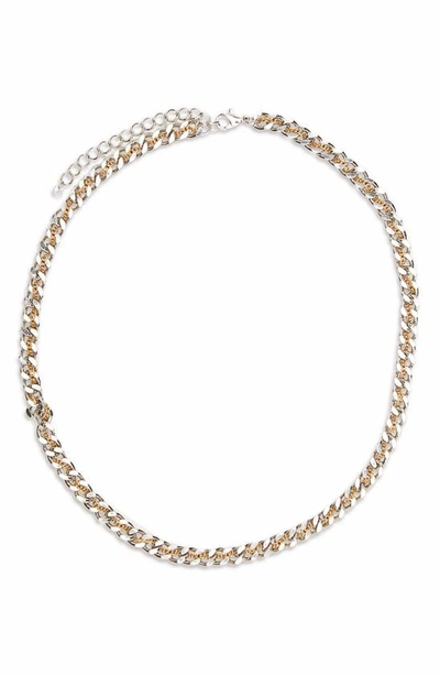 Shop Petit Moments Tainted Chain Necklace In Silver