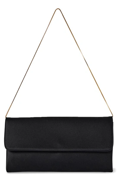 Shop The Row Aurora Silk Satin Shoulder Bag In Black Shg
