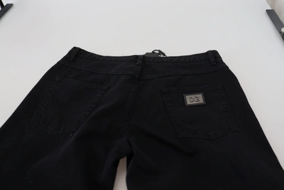 Shop Dolce & Gabbana Black Loose Regular Torn Cotton Men's Jeans