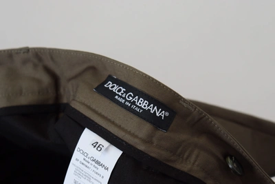 Shop Dolce & Gabbana Green Chinos Cotton Casual Men's Shorts