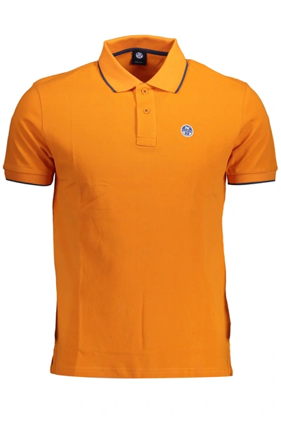 Shop North Sails Orange Cotton Polo Men's Shirt