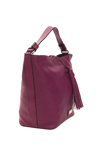 Shop Pompei Donatella Burgundy Leather Shoulder Women's Bag