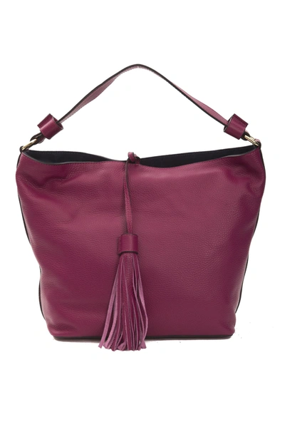 Shop Pompei Donatella Burgundy Leather Shoulder Women's Bag