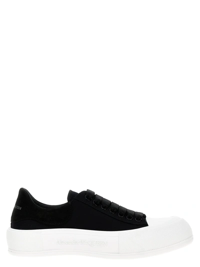 Shop Alexander Mcqueen Skate Sneakers In White/black