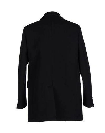 Shop Emporio Armani Coat In Dark Blue
