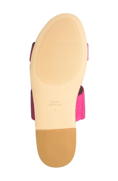 Stuart Weitzman Santorini Scallop Slide Sandal In Peonia