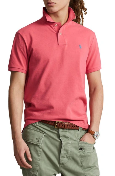 Shop Polo Ralph Lauren Cotton Polo Shirt In Red/ Blue Pp