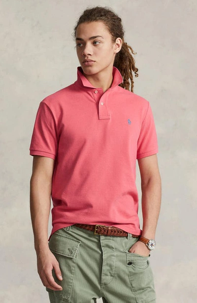 Shop Polo Ralph Lauren Cotton Polo Shirt In Red/ Blue Pp