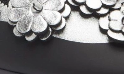 Shop Cecilie Bahnsen Shay Floral Appliqué Flat In Silver