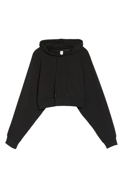 Shop Alo Yoga Double Take French Terry Crop Hoodie In Black