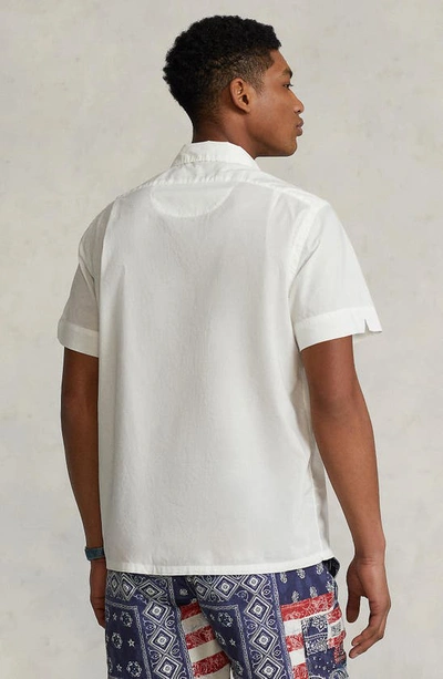 Shop Polo Ralph Lauren Classic Fit Short Sleeve Button-up Shirt In White