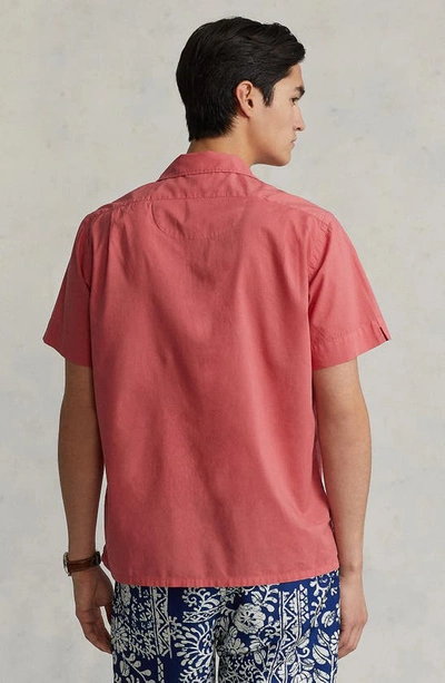 Shop Polo Ralph Lauren Short Sleeve Camp Shirt In Red