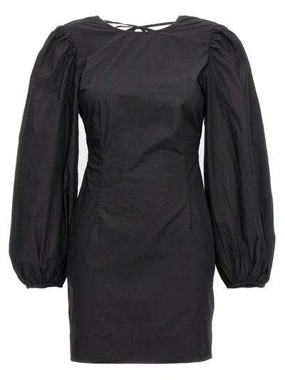 Shop Ganni Bare Back Mini Dress Dresses Black