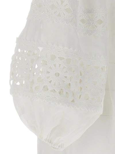 Shop Zimmermann Devi S Accessory Billow Shirt, Blouse White