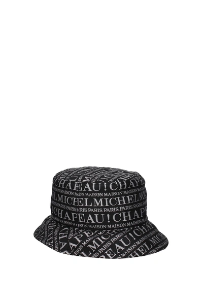 Shop Maison Michel Hats Jason Polyester Black Silver