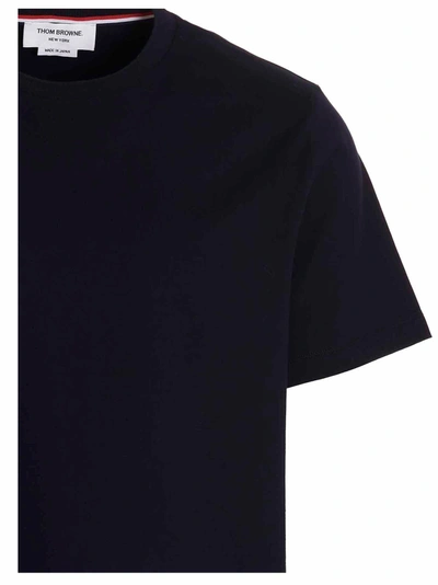 Shop Thom Browne Logo T-shirt Blue