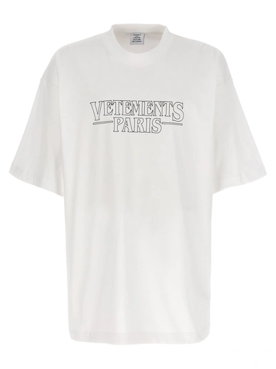 Shop Vetements Logo T-shirt White