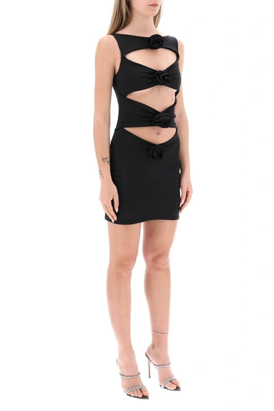 Shop Giuseppe Di Morabito Mini Cut Out Dress With Rose Appliques