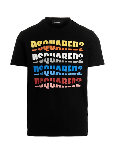 Shop Dsquared2 T-shirt 'd2 Color Wave'