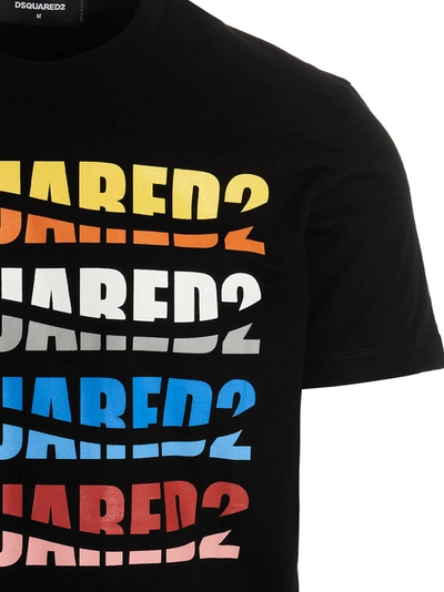 Shop Dsquared2 T-shirt 'd2 Color Wave'