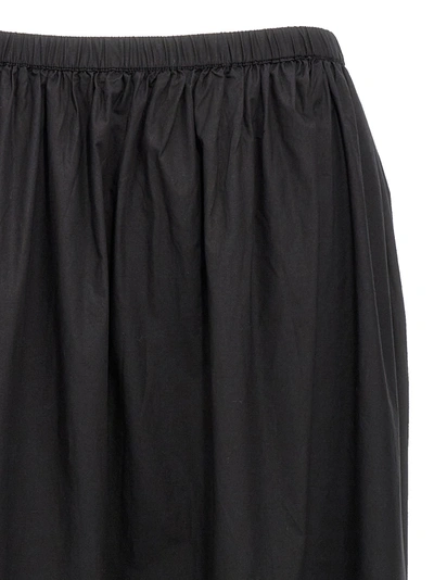 Shop Ganni Flounced Midi Skirt Skirts Black