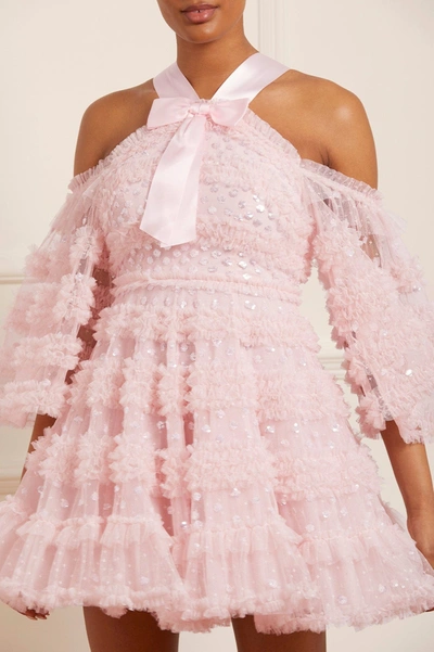 Miu Miu Bow Shoulder Mini Dress In Pink, ModeSens