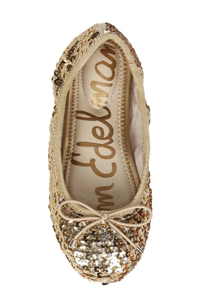 Shop Sam Edelman Felicia Ballet Flat In Gold Multi