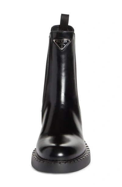 Shop Prada Chocolate Chelsea Boot In Black