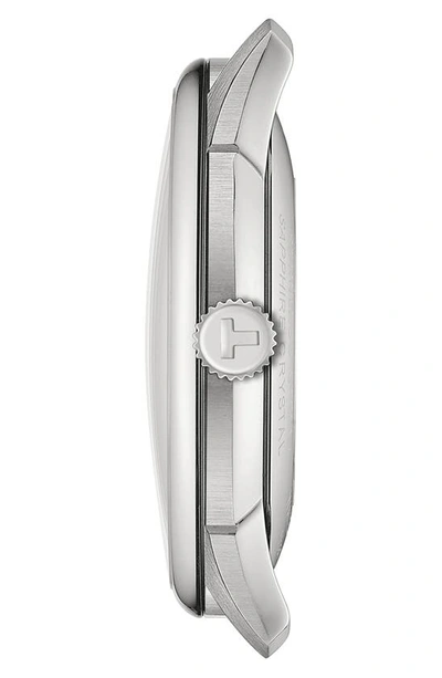 Shop Tissot Chemin Des Tourelles Powermatic 80 Leather Strap Watch, 42mm In Brown