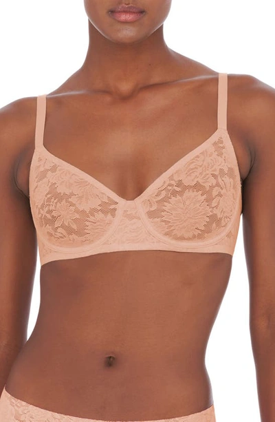 Shop Natori Levitate Underwire Unlined Bra In Cameo Rose