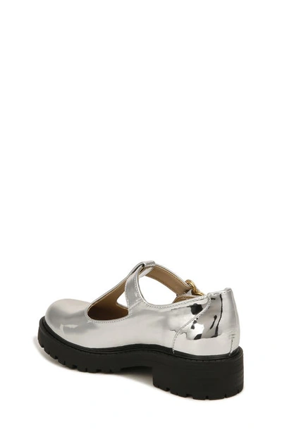 Shop Sam Edelman Kids' Taelor T-strap Shoe In Soft Silver