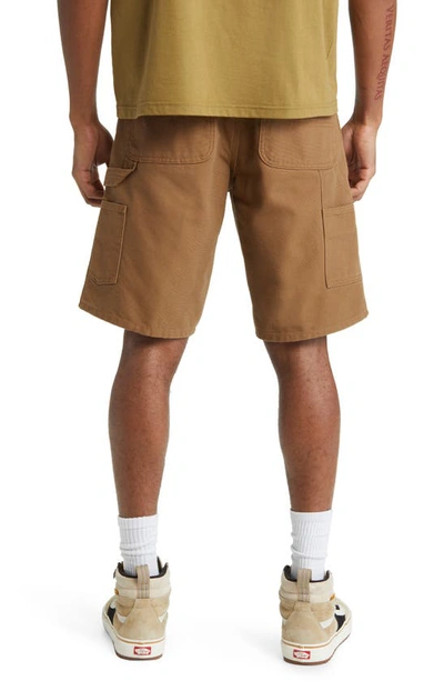Carhartt Organic Cotton Canvas Carpenter Shorts In Hamilton Brown