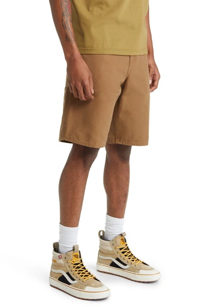 Carhartt Organic Cotton Canvas Carpenter Shorts In Hamilton Brown