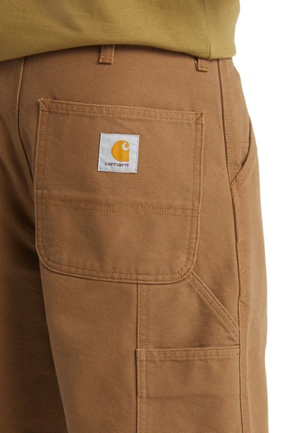 Carhartt Organic Cotton Canvas Carpenter Shorts In Hamilton Brown