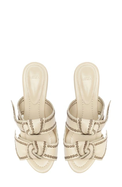 Alexandre Birman Aymmetric Clarita Platform Slide Sandal In Fog