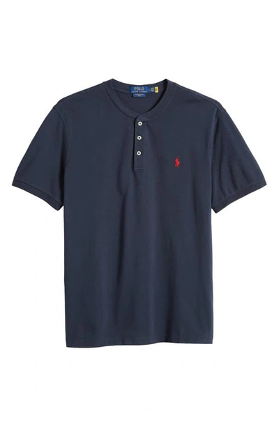 Shop Polo Ralph Lauren Cotton Henley In Aviatr Navy