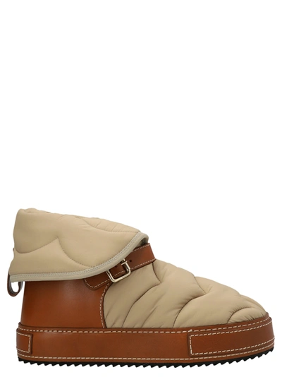 Shop Chloé 'maxie' Ankle Boots In Beige