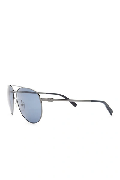 Ferragamo 60mm Aviator Sunglasses In Dark Gun