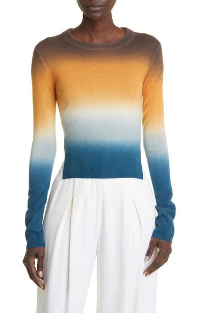 Shop Altuzarra Camarina Stripe Cashmere Sweater In 286075 Starling Dip Dye
