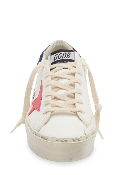 Shop Golden Goose Hi Star Platform Sneaker In White/ Pink