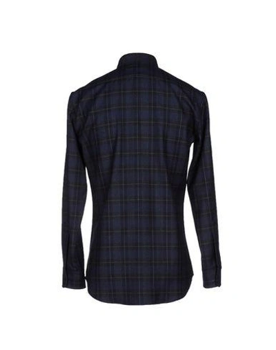 Shop Dsquared2 Checked Shirt In Dark Blue