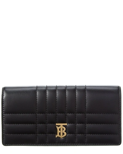 Shop Burberry Lola Leather Wallet In Black